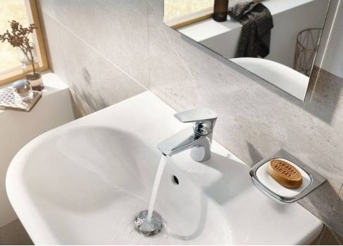KLUDI PURE&SOLID umyvadlová stojánková baterie, s odtokovou soupravou, chrom 343880575WR4 Obrázek - fotka
