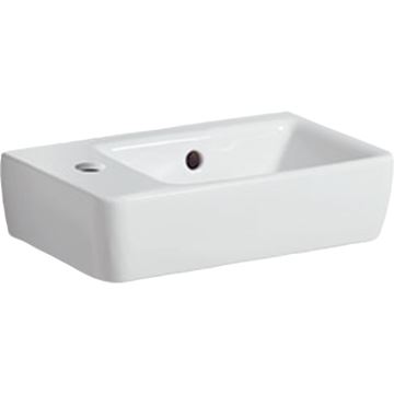 GEBERIT SELNOVA COMPACT umývátko 40 cm, s otvorem pro baterii vlevo a přepadem
