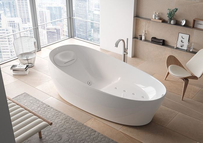 TOTO FLOTATION TUB volně stojící vana 220x105 cm, hydromasážní, LED osvětlení, kompozit PJYD2200PWEE#GW Obrázek - fotka