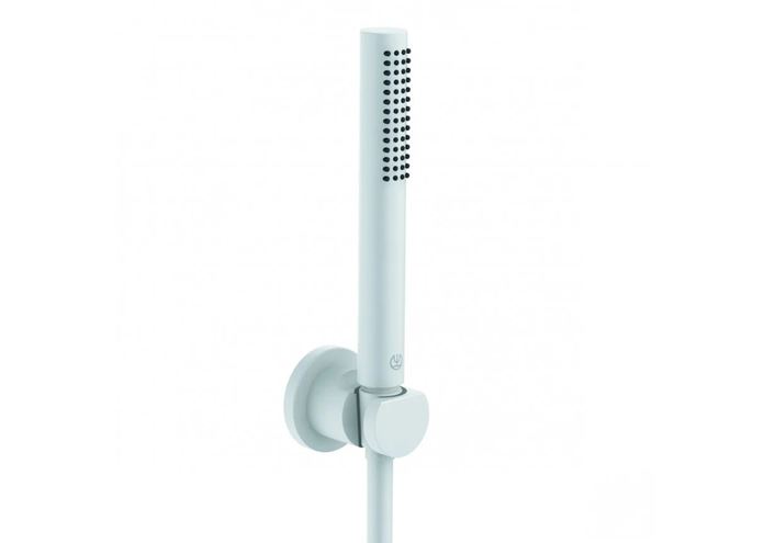 KLUDI NOVA FONTE PURISTIC 1S sprchová souprava 3-dílná, ruční sprcha 205 mm, hadice, držák, matná bílá 2085053-15 Obrázek - Hlavní obrázek