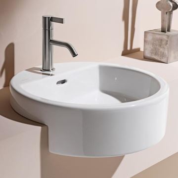 LAUFEN LIVING umyvadlo 46 cm, s otvorem pro baterii a přepadem H8134310001041 Obrázek - fotka