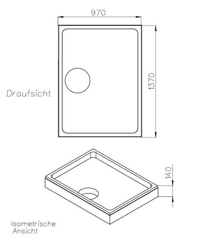 CONCEPT 300 vaničkový nosič 1400x1000mm, polystyren SD 25720 Technický nákres
