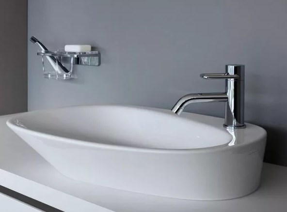 LAUFEN PALOMBA COLLECTION umyvadlo na desku 60 cm, s otvorem pro baterii a přepadem H8168030001041 Obrázek - fotka