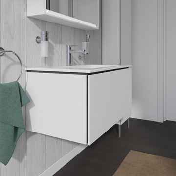DURAVIT L-CUBE skříňka pod umyvadlo 82x48,1x40 cm, 1 zásuvka, Push-open, White matt LC614101818 Obrázek - fotka