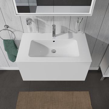 DURAVIT L-CUBE skříňka pod umyvadlo 82x48,1x40 cm, 1 zásuvka, Push-open, White matt LC614101818 Obrázek - fotka