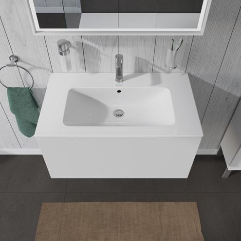 DURAVIT L-CUBE skříňka pod umyvadlo 82x48,1x40 cm, 1 zásuvka, Push-open, White matt LC614101818 Obrázek - fotka