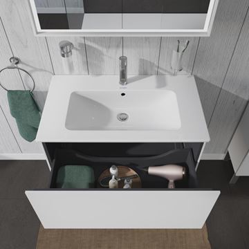 DURAVIT L-CUBE skříňka pod umyvadlo 82x48,1x40 cm, 1 zásuvka, Push-open, White matt LC614101818 Obrázek - fotka