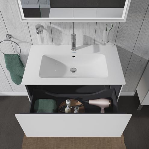 DURAVIT L-CUBE skříňka pod umyvadlo 82x48,1x40 cm, 1 zásuvka, Push-open, White matt LC614101818 Obrázek - fotka