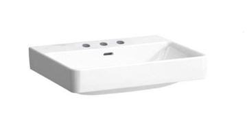 LAUFEN PRO S umyvadlo 60 cm, s 3 otvory pro baterii a přepadem