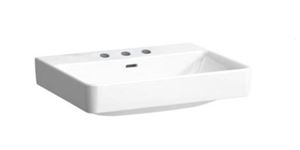 LAUFEN PRO S umyvadlo 60 cm, s 3 otvory pro baterii a přepadem