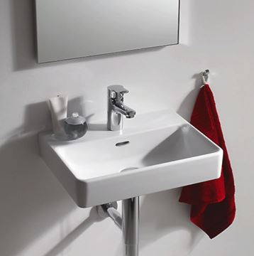 LAUFEN PRO S umývátko 45 cm, s otvorem pro baterii a přepadem, broušené, LCC H8169614001041 Obrázek - fotka