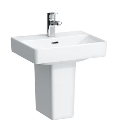 LAUFEN PRO S umývátko 45 cm, s otvorem pro baterii a přepadem, broušené, LCC H8169614001041 Obrázek - fotka