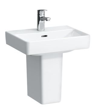 LAUFEN PRO S umývátko 45 cm, s otvorem pro baterii a přepadem H8159610001041 Obrázek - fotka