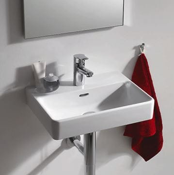 LAUFEN PRO S umývátko 45 cm, s otvorem pro baterii a přepadem H8159610001041 Obrázek - fotka