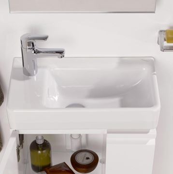 LAUFEN PRO S umývátko 48 cm, s otvorem pro baterii vlevo a přepadem H8159550001041 Obrázek - fotka
