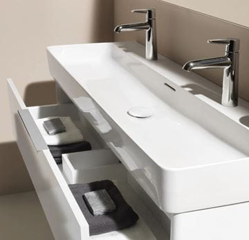 LAUFEN VAL umyvadlo 120 cm, se 2 otvory pro baterie a přepadem H8102890001071 Obrázek - fotka