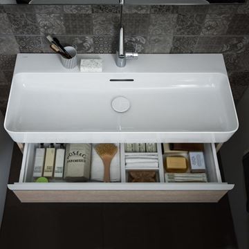 LAUFEN VAL umyvadlo 75 cm, s otvorem pro baterii a přepadem, LCC H8102854001041 Obrázek - fotka
