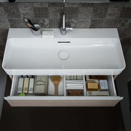 LAUFEN VAL umyvadlo 75 cm, s otvorem pro baterii a přepadem H8102850001041 Obrázek - fotka