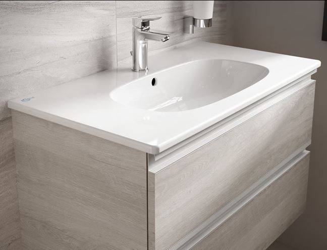 IDEAL STANDARD TESI umyvadlo 82,5 cm, s otvorem pro baterii a přepadem T350901 Obrázek - fotka