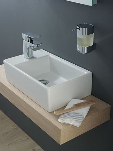 IDEAL STANDARD STRADA umývátko na desku 45 cm, s otvorem pro baterii, bez přepadu K081701 Obrázek - fotka