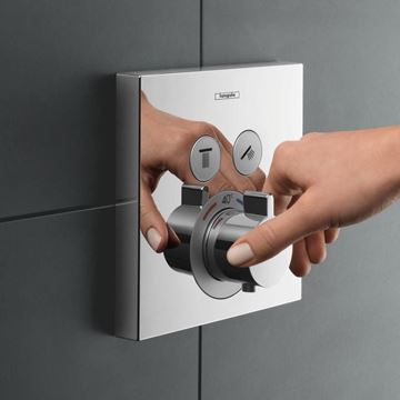 HANSGROHE SHOWER SELECT podomítková termostatická baterie, pro 2 spotřebiče, chrom 15763000 Obrázek - fotka