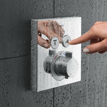 HANSGROHE SHOWER SELECT podomítková termostatická baterie, pro 2 spotřebiče, chrom 15763000 Obrázek - fotka