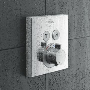 HANSGROHE SHOWER SELECT podomítková termostatická baterie, pro 2 spotřebiče, chrom 15763000 Obrázek - fotka