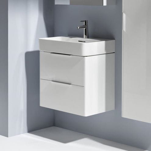 LAUFEN BASE skříňka pod umyvadlo 53,3x39,1x51,5 cm, 2 zásuvky, bílá mat H4021921102601 Obrázek - fotka