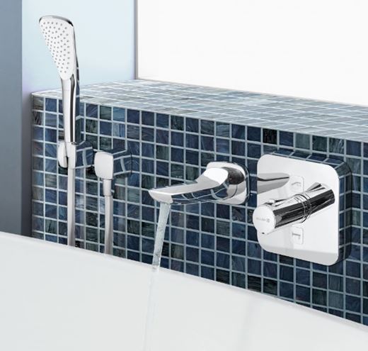 KLUDI PUSH podomítková termostatická baterie, pro 2 spotřebiče, chrom 389110538 Obrázek - fotka
