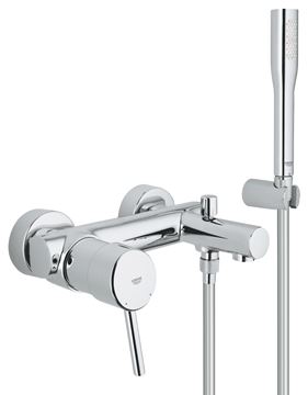GROHE CONCETTO vanová nástěnná baterie, s přepínačem, se sprchovou soupravou, chrom