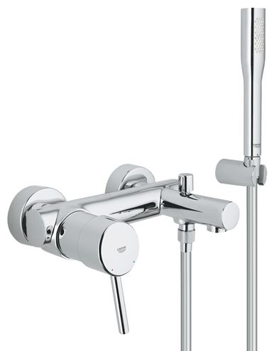 GROHE CONCETTO vanová nástěnná baterie, s přepínačem, se sprchovou soupravou, chrom 32212001 Obrázek - Hlavní obrázek