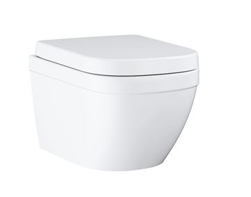 GROHE EURO CERAMIC závěsné WC se SoftClose sedátkem, Rimless, Triple Vortex splachování, alpská bílá