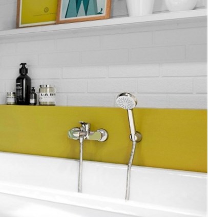 KLUDI PURE&EASY vanová nástěnná baterie, s přepínačem, chrom 376810565 Obrázek - fotka