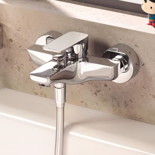 KLUDI PURE&STYLE vanová nástěnná baterie, s přepínačem, chrom 406810575 Obrázek - fotka