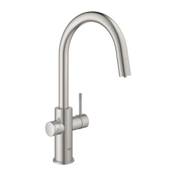 GROHE BLUE HOME dřezová baterie Connected, s filtračním a chladícím zařízením, supersteel 31541DC0 Obrázek - fotka