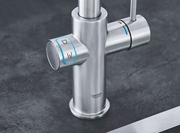 GROHE BLUE PROFESSIONAL dřezová baterie, s vytahovací koncovkou, s filtračním a chladícím zařízením, supersteel 31325DC2 Obrázek - fotka