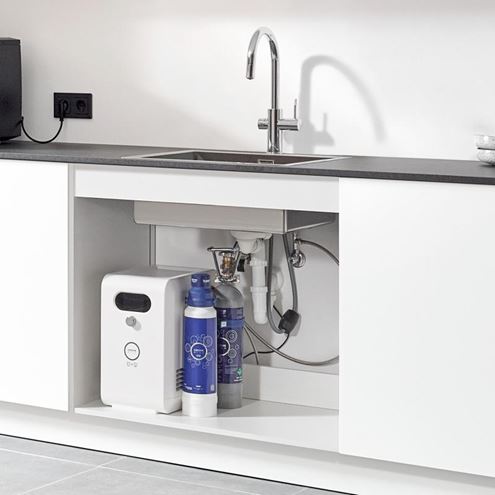 GROHE BLUE PROFESSIONAL dřezová baterie, s vytahovací koncovkou, s filtračním a chladícím zařízením, supersteel 31325DC2 Obrázek - fotka