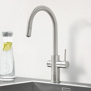 GROHE BLUE PROFESSIONAL dřezová baterie, s vytahovací koncovkou, s filtračním a chladícím zařízením, supersteel 31325DC2 Obrázek - fotka
