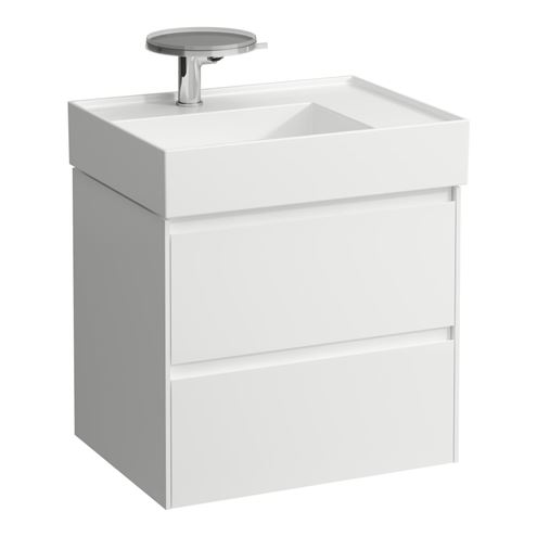LAUFEN LANI skříňka pod umyvadlo 58,4x44,8x51,5 cm, 2 zásuvky, s organizérem, matná bílá H4039321122601 Obrázek - Hlavní obrázek