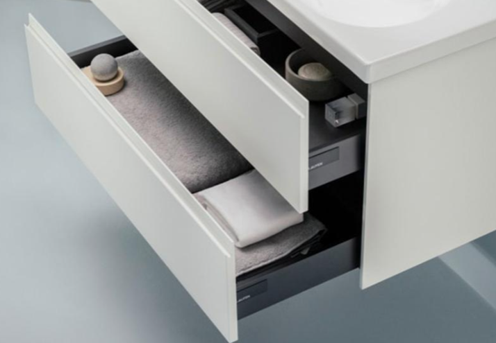 LAUFEN LANI skříňka pod umyvadlo 88,2x44,8x51,5 cm, 2 zásuvky, s organizérem, matná bílá H4039521122601 Obrázek - fotka