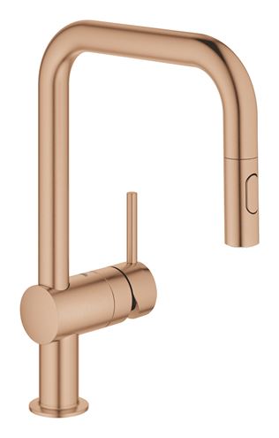 GROHE MINTA dřezová baterie, s vytahovací sprškou, kartáčovaný warm sunset 32322DL2 Obrázek - Hlavní obrázek