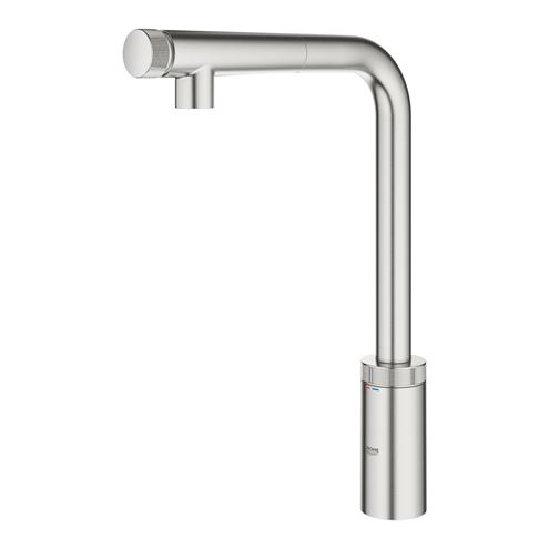GROHE MINTA SMARTCONTROL dřezová baterie, s výsuvnou koncovkou, supersteel 31613DC0 Obrázek - fotka