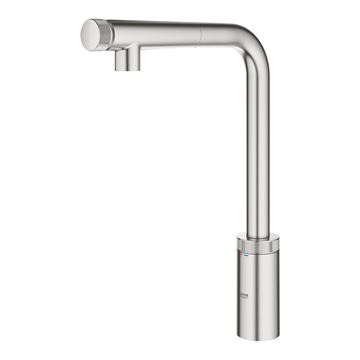 GROHE MINTA SMARTCONTROL dřezová baterie, s výsuvnou koncovkou, supersteel 31613DC0 Obrázek - fotka