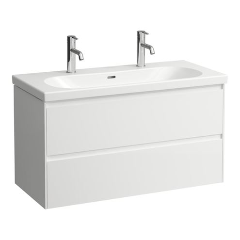 LAUFEN LANI skříňka pod dvojumyvadlo 98,4x44,8x51,5 cm, 2 zásuvky, s organizérem, matná bílá H4035621122601 Obrázek - Hlavní obrázek