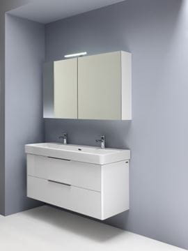 LAUFEN BASE skříňka pod umyvadlo 118x39,1x51,5 cm, 2 zásuvky, matná bílá H4024721102601 Obrázek - fotka
