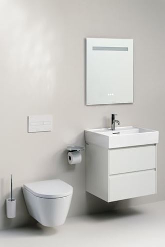 LAUFEN LANI skříňka pod umyvadlo 58,4x44,2x51,5 cm, 2 zásuvky, s organizérem, matná bílá H4035321122601 Obrázek - fotka