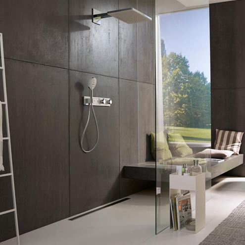 HANSGROHE RAINSELECT podomítková termostatická baterie, pro 3 spotřebiče, s držákem sprchy, bílá/chrom 15356400 Obrázek - fotka