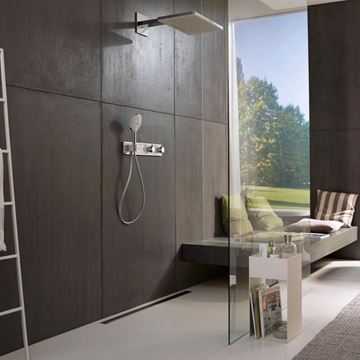 HANSGROHE RAINSELECT podomítková termostatická baterie, pro 3 spotřebiče, s držákem sprchy, bílá/chrom 15356400 Obrázek - fotka