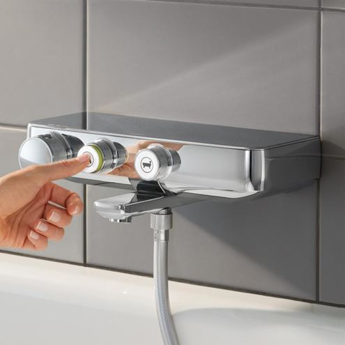 GROHE GROHTHERM SMARTCONTROL vanová nástěnná termostatická baterie, s přepínačem, chrom 34718000 Obrázek - fotka