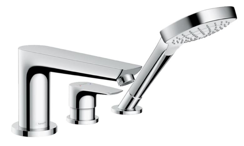 HANSGROHE TALIS E baterie na okraj vany, 3-otvorová, se sprchovou soupravou, chrom 71730000 Obrázek - Hlavní obrázek